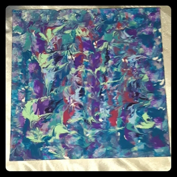 Original Abstract Art By K.A.T. 8"×8" - Picture 1 of 3